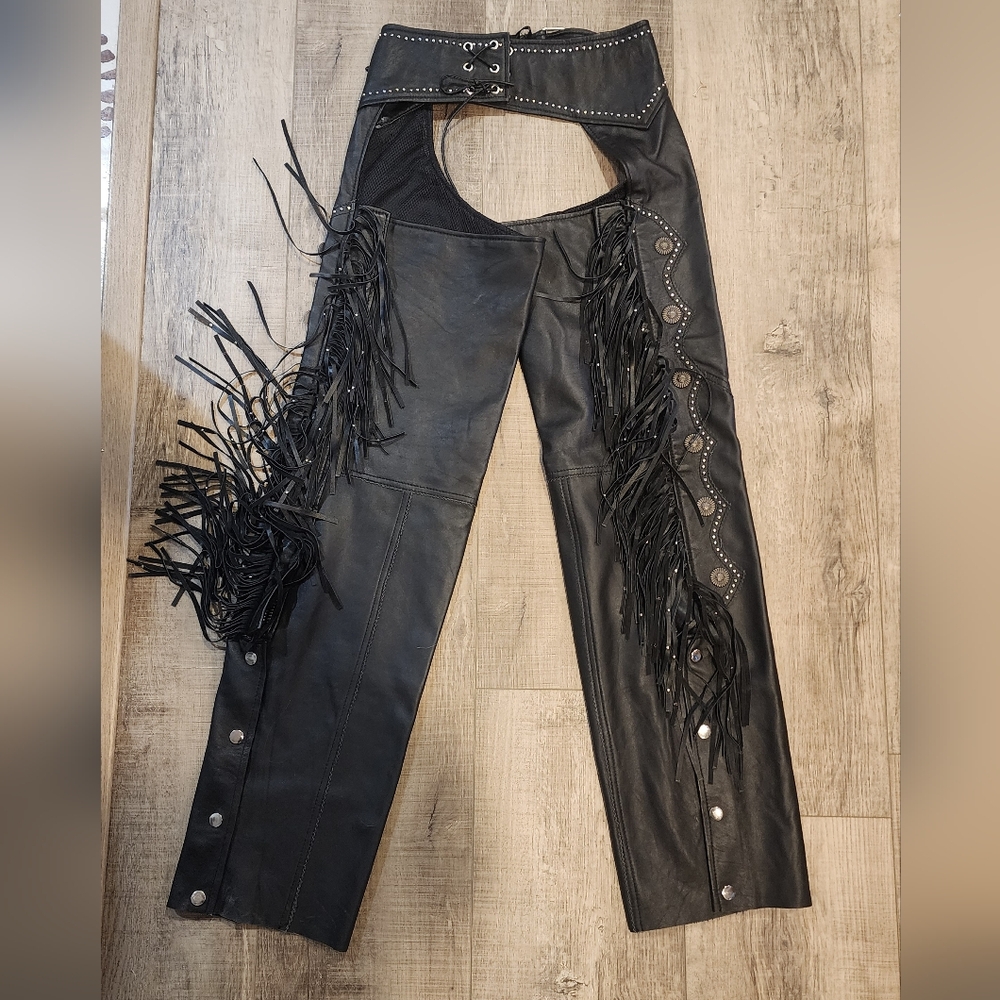 Vintage Leather Fringe Riding Chaps Dream Appearal size Small